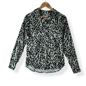 The Shirt Rochelle Behrens Top Size XS Mob Wife Office Siren Animal Print Chic